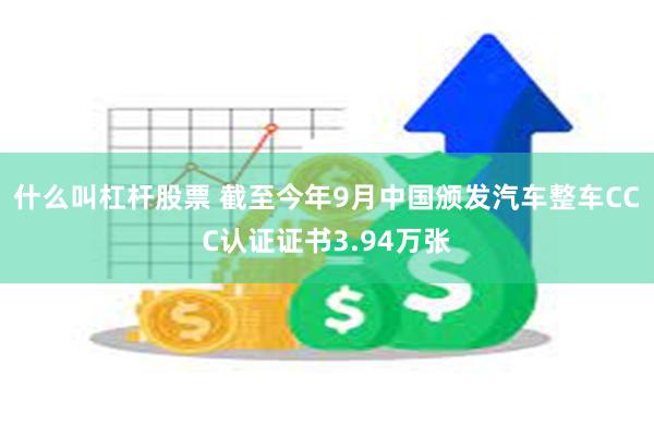 什么叫杠杆股票 截至今年9月中国颁发汽车整车CCC认证证书3.94万张