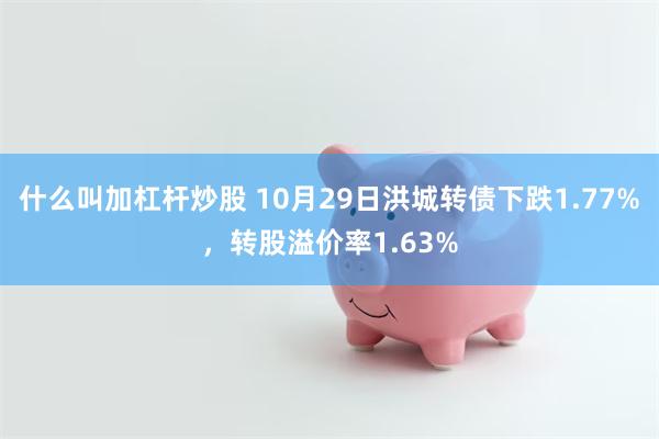 什么叫加杠杆炒股 10月29日洪城转债下跌1.77%，转股溢价率1.63%