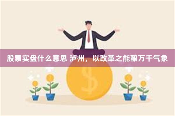 股票实盘什么意思 泸州，以改革之能酿万千气象